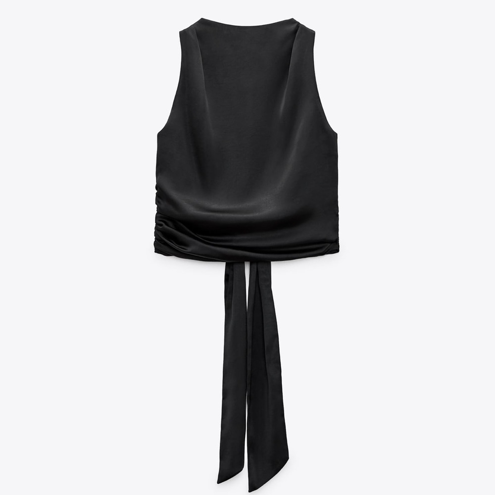 Satin Black Zara top size small